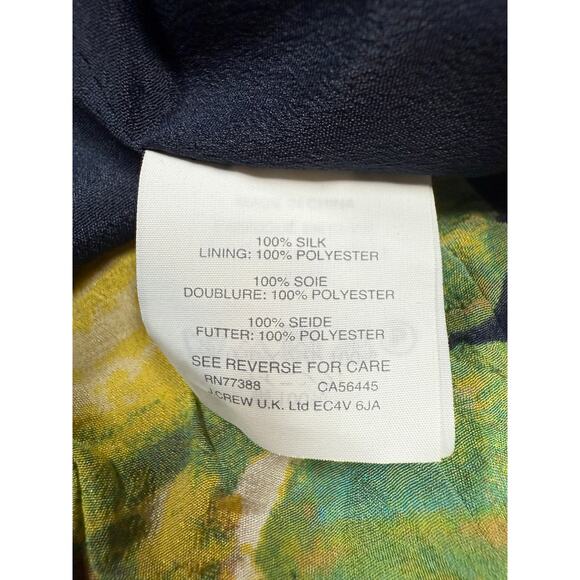 J. Crew Floral Silk Dress Size XL Ruffle Hem Long Sleeve 100% Silk - Picture 14 of 14